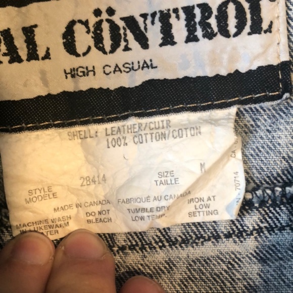 Dual Control 80s Jacket Denim with Leather Trim M - Picture 8 of 9